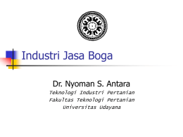 Industri Jasa Boga - Blog Universitas Udayana