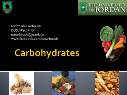 Carbohydrates - JU Med: Class of 2019