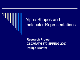 Alpha Shapes and molecular Representations