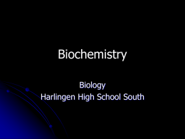 Lecture Notes 3: Biochemistry
