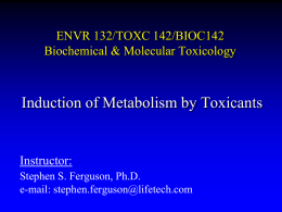 Drug Metabolism Phcy 172 - University of North Carolina at
