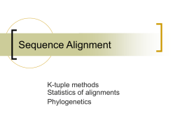 Sequence Alignment - Bilkent University
