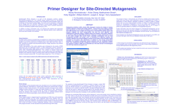 Primer Designer for Site-Directed Mutagenesis Alexey