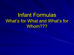 Infant Formulas