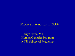 Medical Genetics - New York University