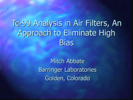 Tc-99 Analysis in Air Filters, An Approach to Eliminate
