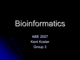 Bioinformatics - University of Hawaii