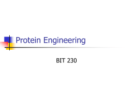 Protein Engineering - MCCC Faculty & Staff Web Pages