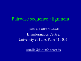 Pair-wise sequence alignment