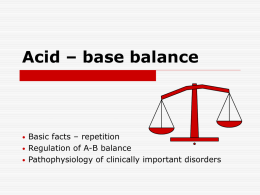 Acid – base balance - Masaryk University
