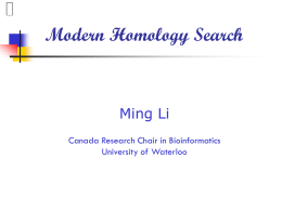 Bioinformatics Course Notes (Ming Li)