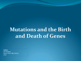 The Birth and Death Of Genes - Howard Hughes Medical Institute