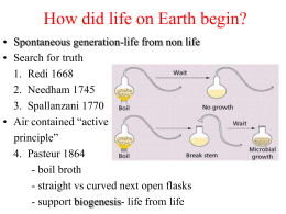 How did life on Earth begin?
