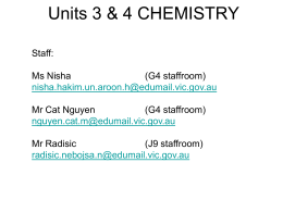 U3 & 4 CHEMISTRY - Wellington eLearning2