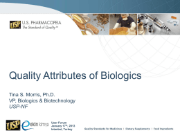 Quality Attributes of Biologics