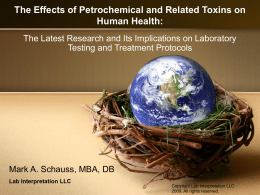 The Effects of Petrochemical and Related Toxins on Human