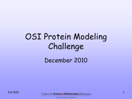 OSI Protein Modeling Challenge