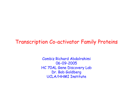 Transcription Coactivator Family Proteins