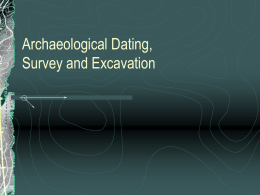 Archaeological Dating, Survey and Excavation