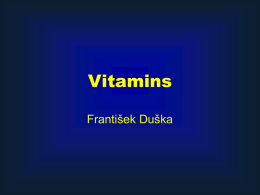 Vitamins - Univerzita Karlova v Praze