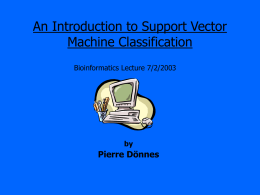 An introduction to Support Vector Machines - uni