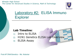 Laboratory #2: ELISA Immuno Explorer