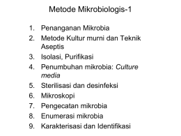Metode Mikrobiologis - Selamat Datang di Komunitas e