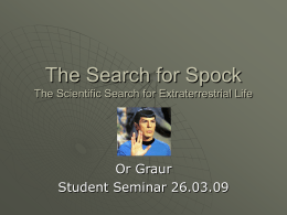 The Search for Spock The Scientific Search for