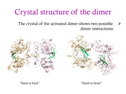 Crystal structure of the dimer