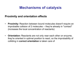 Mechanisms of catalysis