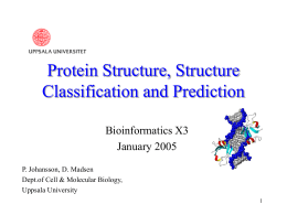 Protein Structure and Structure Prediction
