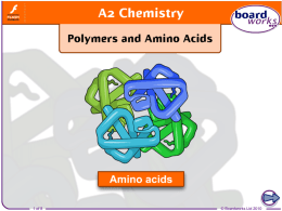Amino acids - Boardworks