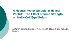 A Neutral, Water-Soluble, α-Helical Peptide: The Effect of