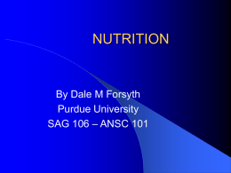 NUTRITION - Purdue University