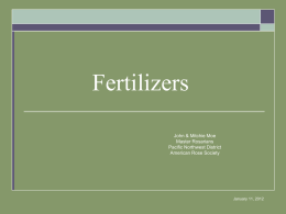 Fertilizers - PNW District