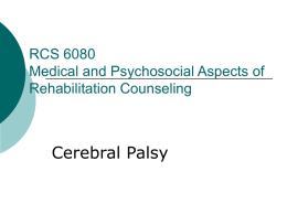 RCS 6080 Medical and Psychosocial Aspects of
