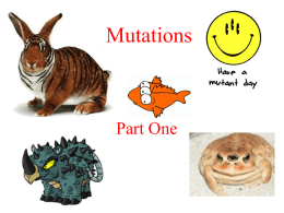 Mutations - The Super Heroes of Biology