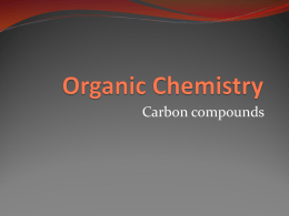 Organic Chemistry - Ms. Chambers' Biology