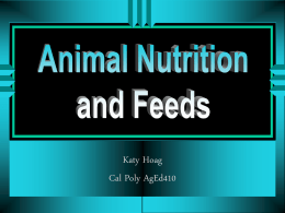 Animal Nutrition and Feeds - Louisiana Tech University