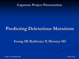 Predicting Deleterious Mutations