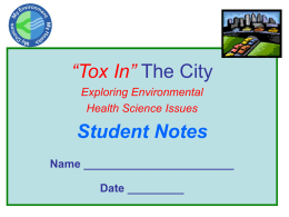 TOX IN” THE CITY