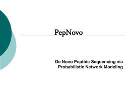 De Novo Peptide Sequencing via Probabilistic Network Modeling