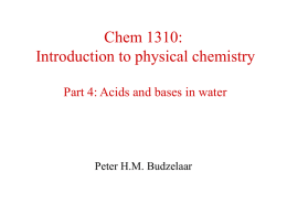 Chem 1310: Introduction to physical chemistry Part 0: Some