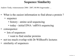 Protein Similarity (sequence)