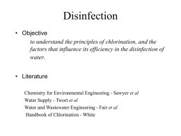 DISINFECTION - Newcastle University