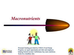 Identifying Macronutrients - School Nutrition and Fitness