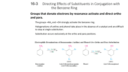 Directing Effects of Substituents in Conjugation with the