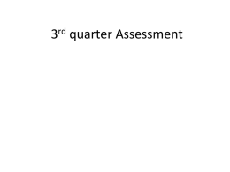 3rd quarter Assessment