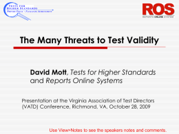 The Many Threats to Test Validity