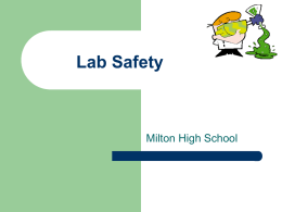 Safety in the Science Classroom: Steps to Prove You are a